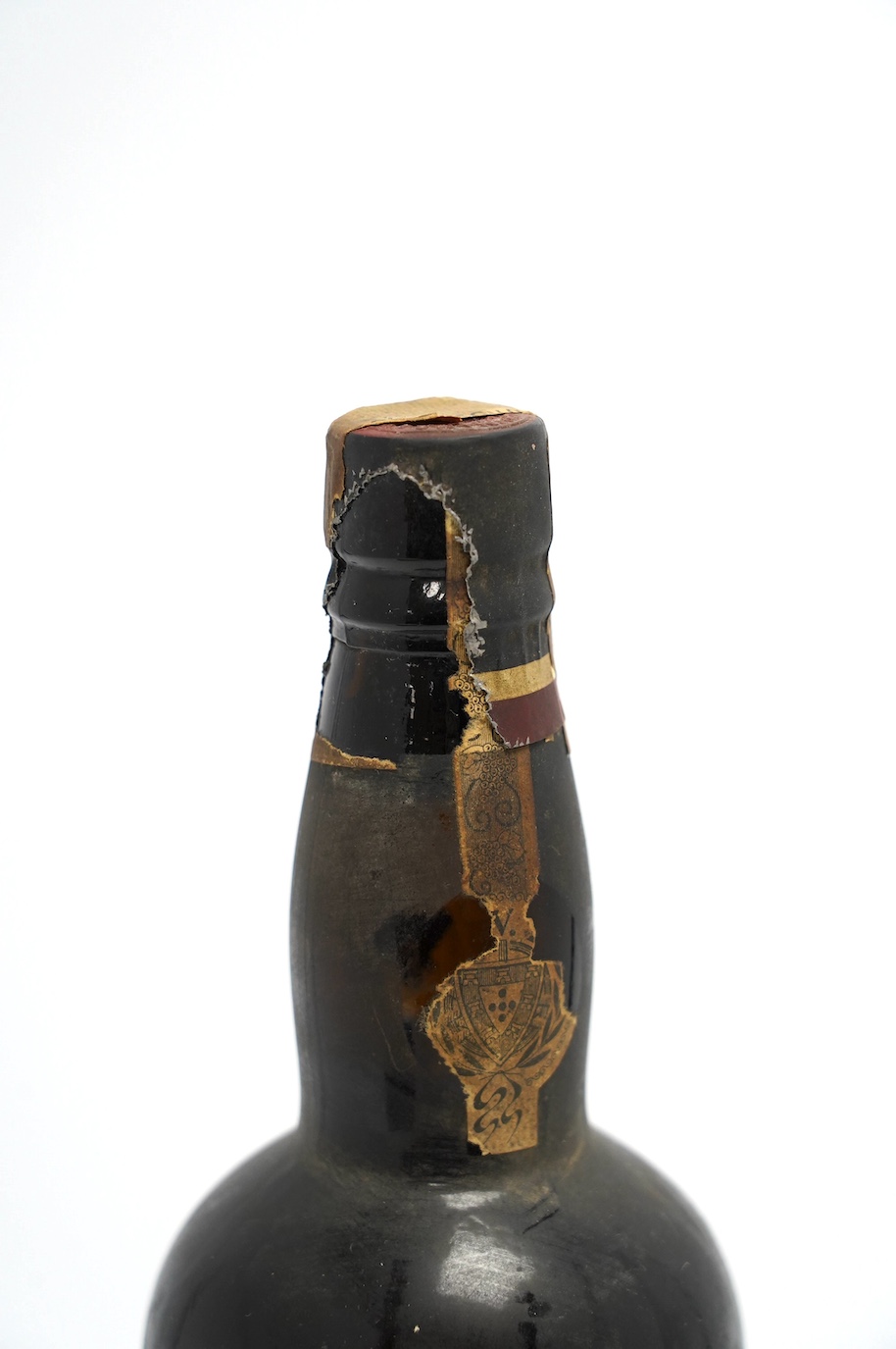 A bottle of 1927 Garrafeira port. Condition - sealed, some damage to labels, but contents unknown